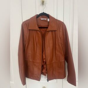 Elegant Tan Leather Jacket